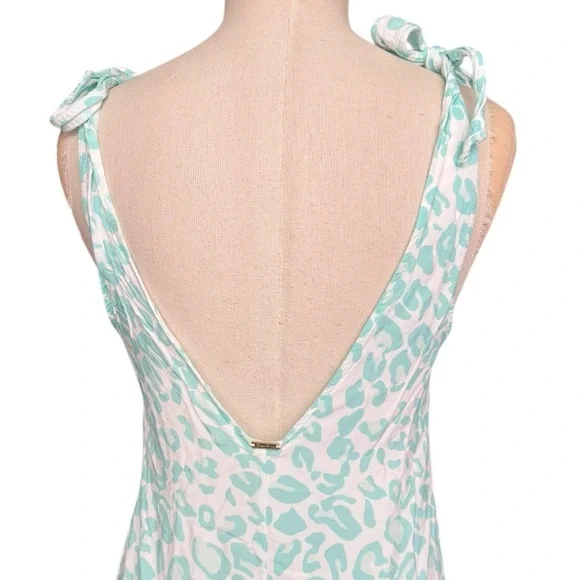 Beach Bunny Lily Maxi Dress in Aqua Leopard Small - Picture 9 of 11